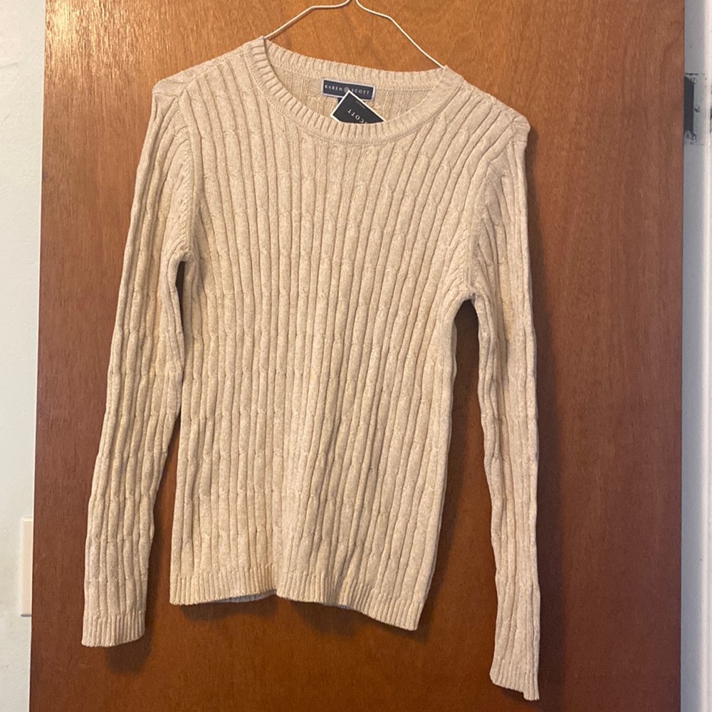 Karen Scott Medium Tan Sweater.